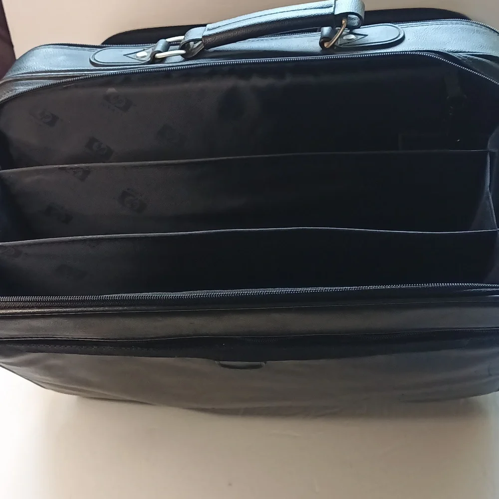 HP Invent Laptop Computer Bag Carrying Case Black Leather Shoulder Strap